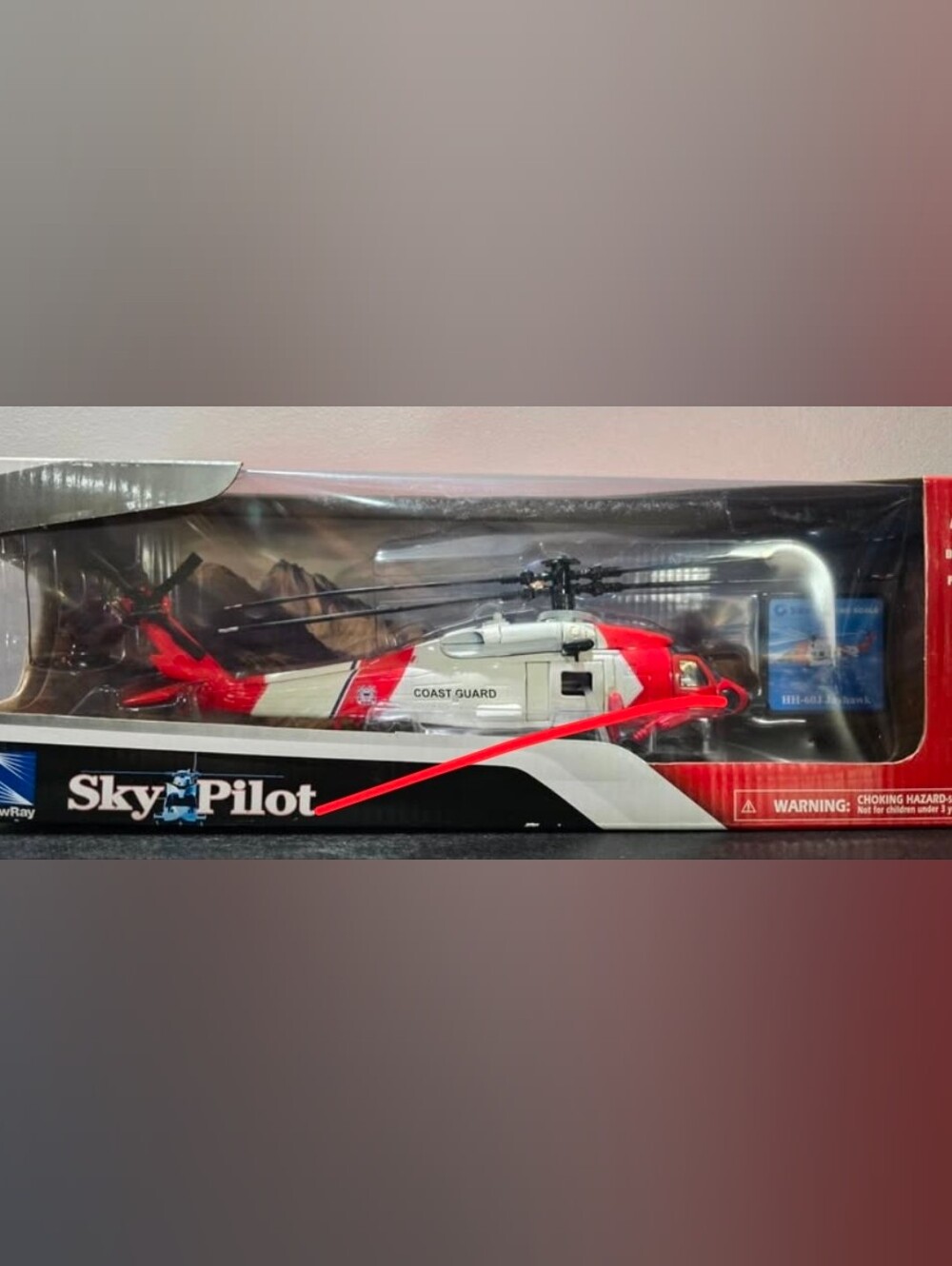 Sikorsky HH-60J Jayhawk Helicopter Red White US Coast Guard Sky Pilot NEW